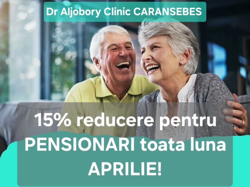 Luna APRILIE 15% reducere pentru pensionari